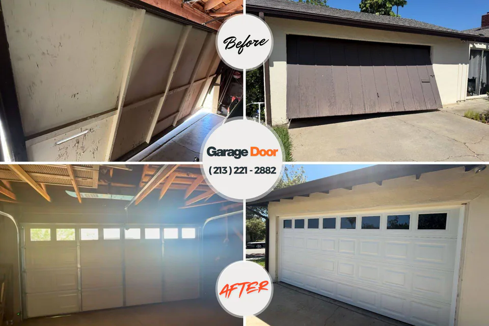 Before and after: garage door company Bryson City, NC